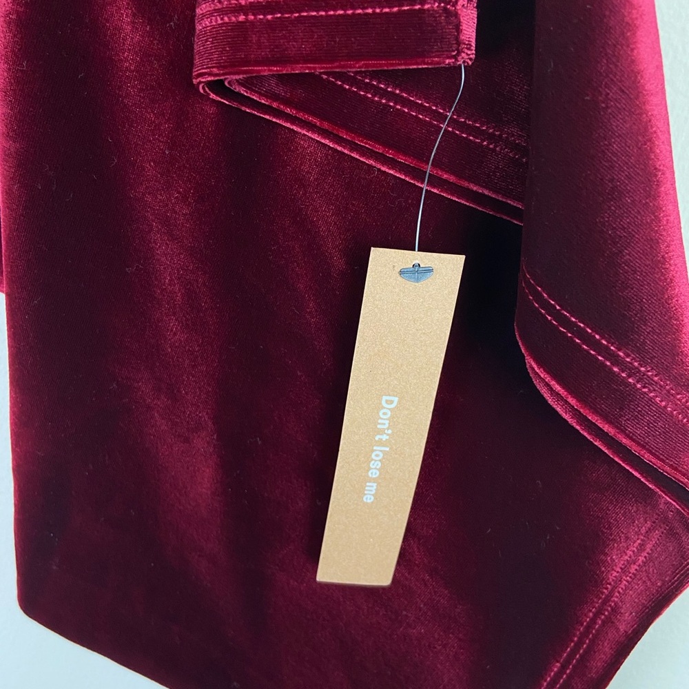 Reformation Merel Chianti Velvet Dress Stretch Size XL - Picture 11 of 13
